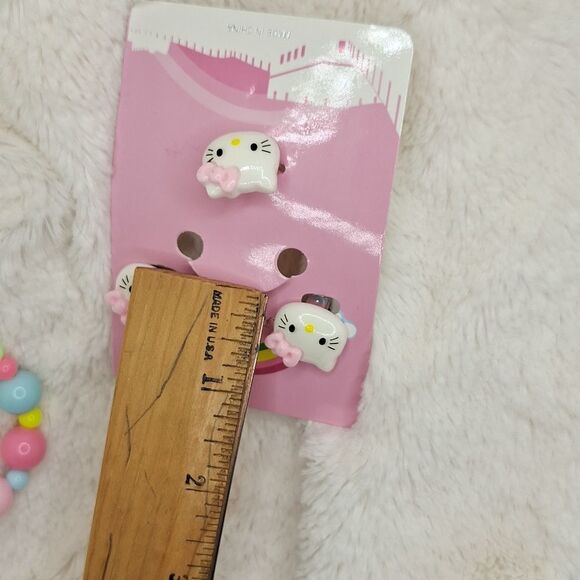 Hello kitty little girl jewelry bundle bracelet clip on earrings ring set - Picture 6 of 7